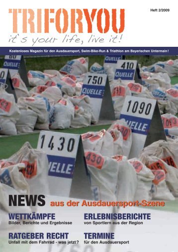 Kostenloses Magazin für den Ausdauersport, Swim-Bike-Run