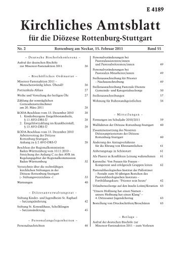 E 4189 Kirchliches Amtsblatt für die Diözese Rottenburg-Stuttgart