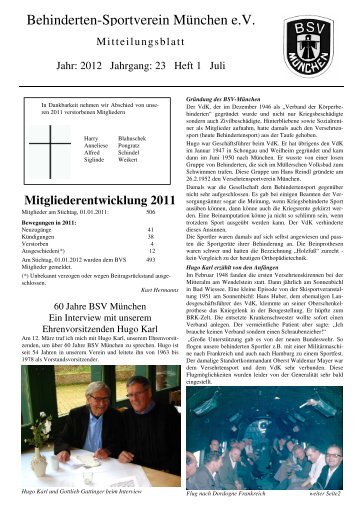 Mitteilungsblatt Juli 2012 - Behinderten-Sportverein München eV