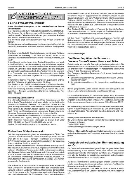 Mitteilungsblatt2012-9.pdf - der Gemeinde Wutach