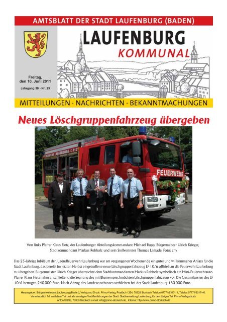 Neues Löschgruppenfahrzeug übergeben