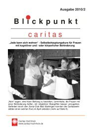 B L I C K P U N K T - Caritasverband Hochrhein eV