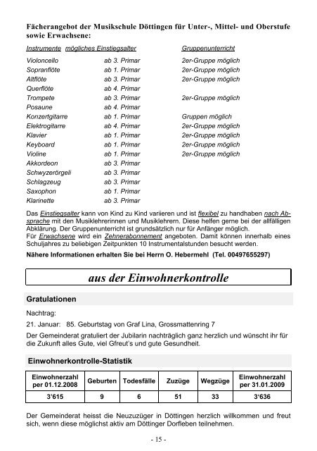 Mitteilungsblatt - Gemeinde Döttingen