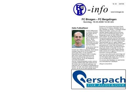 FCB Info - FC Binzgen