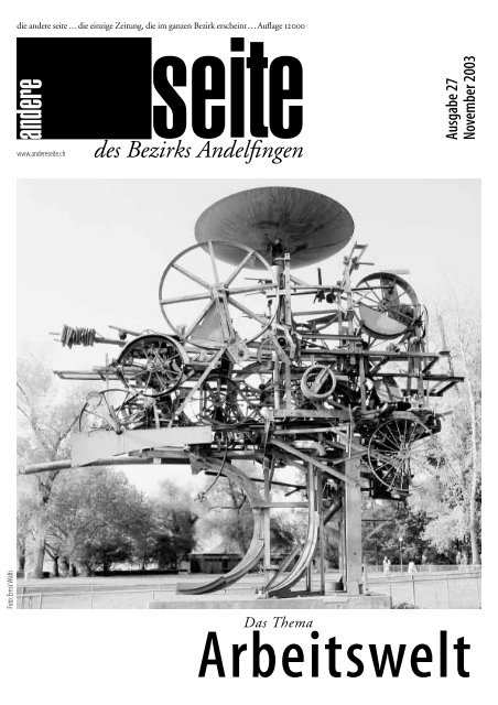 Ausgabe 27: "Arbeitswelt", November 2003 - Die andere Seite des ...