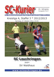 SV Waldhaus, Samstag, 27.10.2012 - SC Lauchringen