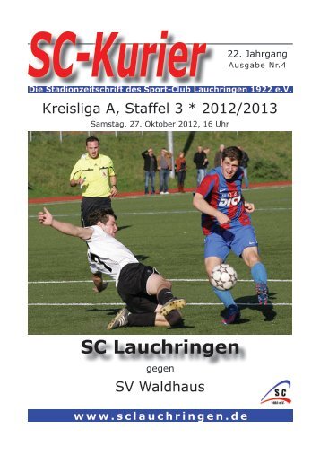 SV Waldhaus, Samstag, 27.10.2012 - SC Lauchringen