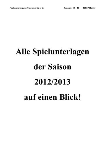 Alle Spielunterlagen der Saison 2012/2013 auf einen ... - FVTT-Berlin