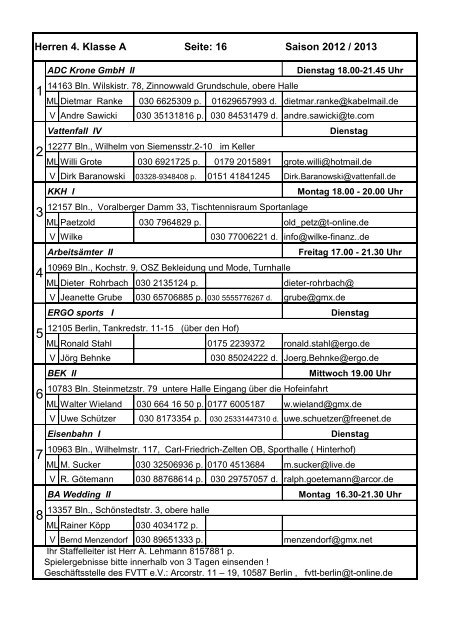 Alle Spielunterlagen der Saison 2012/2013 auf einen ... - FVTT-Berlin