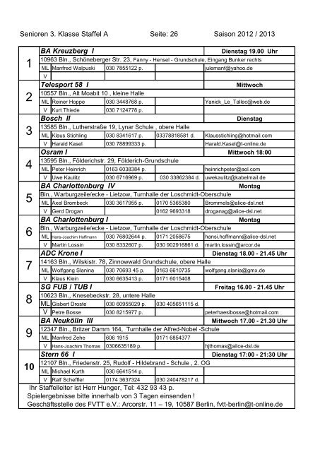 Alle Spielunterlagen der Saison 2012/2013 auf einen ... - FVTT-Berlin