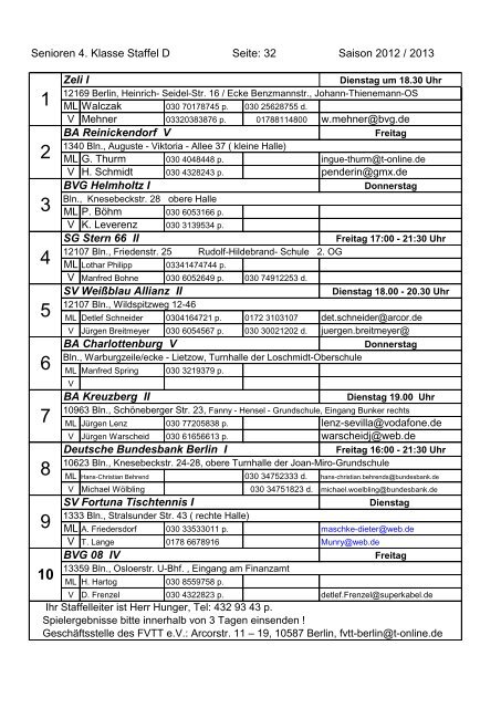 Alle Spielunterlagen der Saison 2012/2013 auf einen ... - FVTT-Berlin