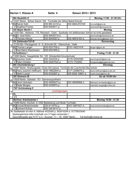 Alle Spielunterlagen der Saison 2012/2013 auf einen ... - FVTT-Berlin