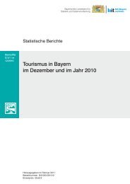 Tourismus in Bayern im Dezember und im Jahr 2010