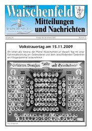 Mitteilungen und Nachrichten Mitteilungen und ... - Waischenfeld