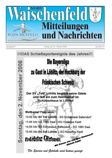 Mitteilungen und Nachrichten Mitteilungen und ... - Waischenfeld