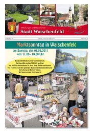 am Sonntag, den 08.05.2011 von 11.00 - 18.00 Uhr - Waischenfeld