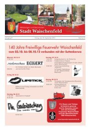 140 Jahre Freiwillige Feuerwehr Waischenfeld
