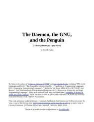 The Daemon, the GNU and the Penguin - content