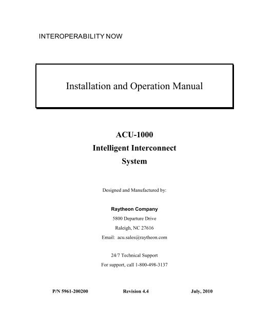 ACU-1000 Operations Manual - Raytheon