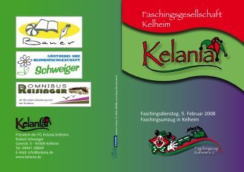 Flyer - Kelania Faschingsgesellschaft in Kelheim