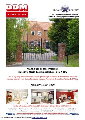 Waith Beck Lodge, Waterdell Hatcliffe, North East ... - Expert Agent