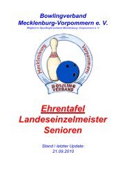 Ehrentafel Landeseinzelmeister Senioren - Bowlingverband ...