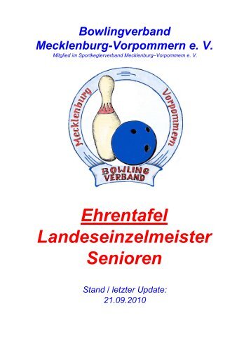Ehrentafel Landeseinzelmeister Senioren - Bowlingverband ...