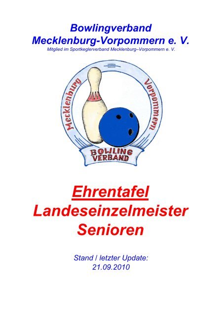 Ehrentafel Landeseinzelmeister Senioren - Bowlingverband ...