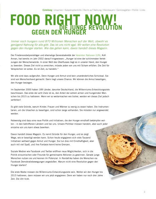 FOOD RIGHT NOW - Magazin (PDF) - Welthungerhilfe