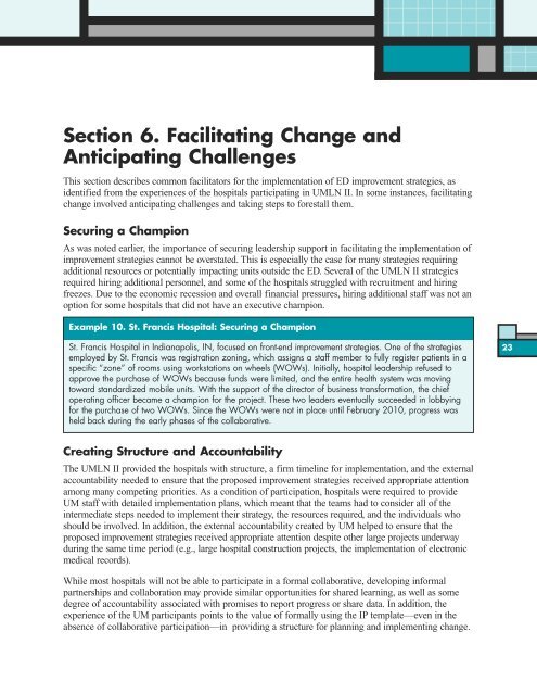 Improving Patient Flow and Reducing Emergency Department ...