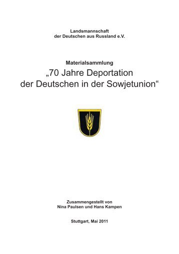 „70 Jahre Deportation der Deutschen in der Sowjetunion“