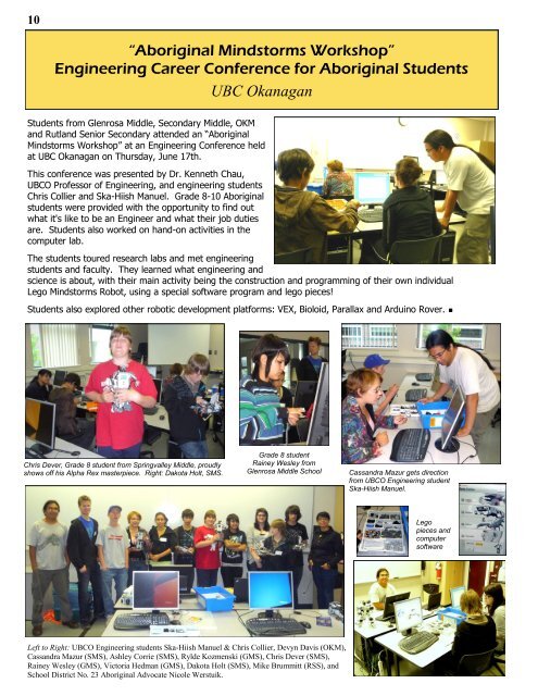2010 June News.pdf - Central Okanagan School District No. 23