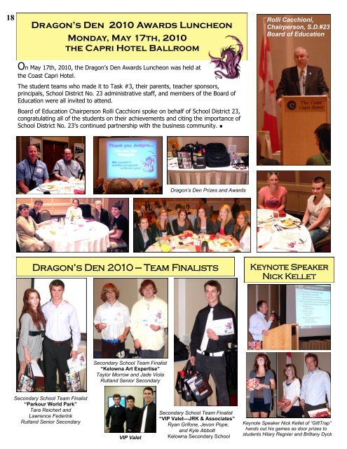 2010 June News.pdf - Central Okanagan School District No. 23