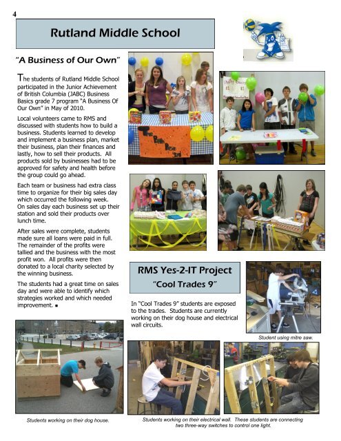 2010 June News.pdf - Central Okanagan School District No. 23