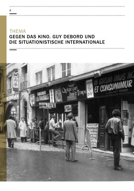 GEGEN DAS KINO. GUY DEBORD UND DIE ... - Thomas Waitz