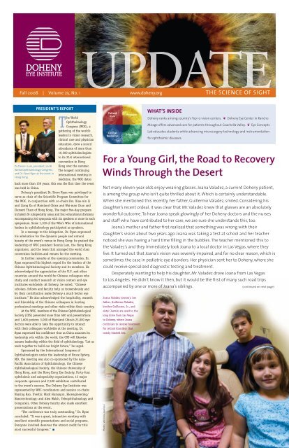 For a Young Girl, the Road to Recovery - Doheny Eye Institute