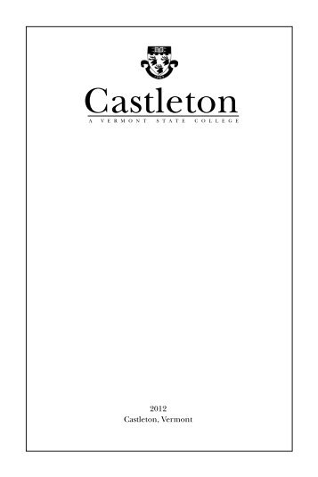 Commencement Program Schedule of Events - Castleton State ...