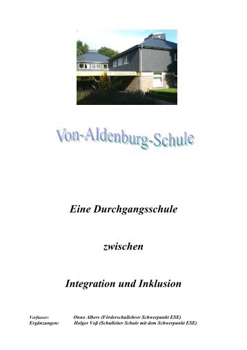 Eine Durchgangsschule zwischen Integration ... - Aldenburg-Schule