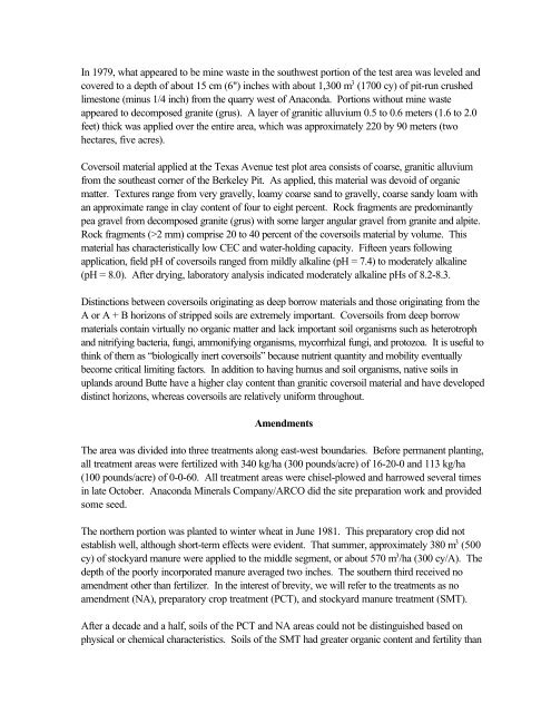 Revegetation - OSM Technology Transfer - Office of Surface Mining