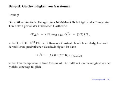 Temperatur Wärme Thermodynamik