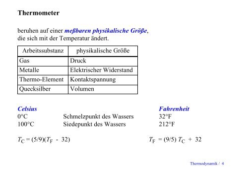 Temperatur Wärme Thermodynamik