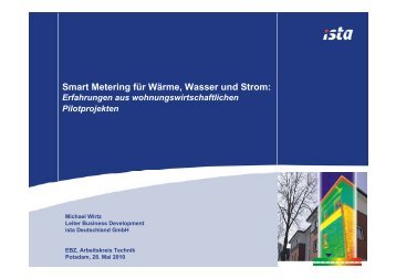 Smart Metering für Wärme, Wasser und Strom:
