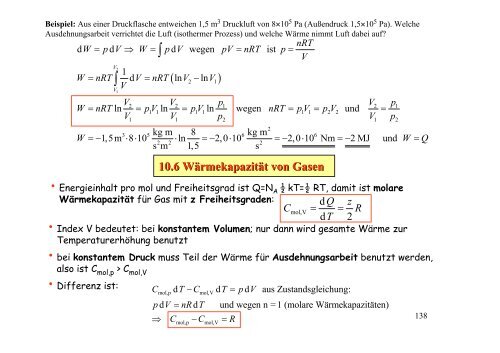 Wärmelehre (Thermodynamik)