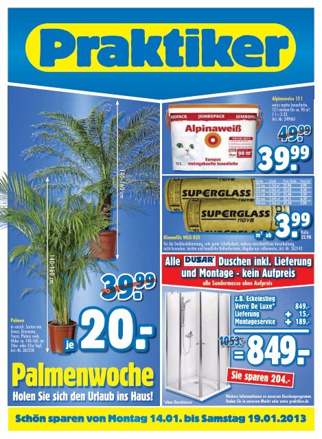 39.99 39.99 Palmenwoche - Praktiker