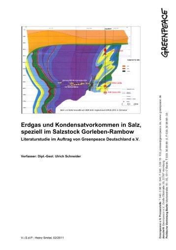 Studie: Gas und Kondensatvorkommen im Salzstock ... - Greenpeace