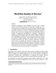 Workflow Quality of Service - Department of Computer Science ...
