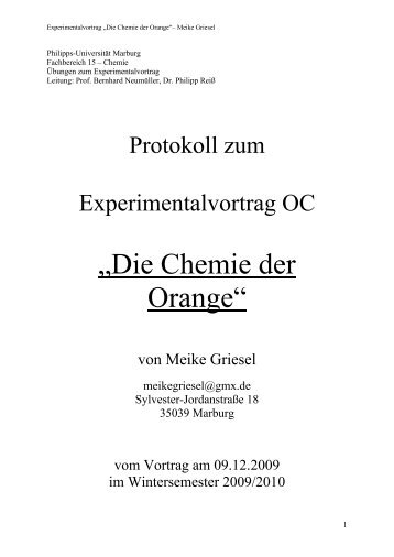 „Die Chemie der Orange“ - ChidS