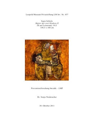 Dossier Egon Schiele Mutter mit zwei Kindern II - Leopold Museum