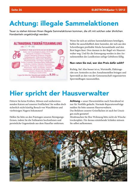 Elbstrom-Kurier2012-01 5.indd - Wohnungsgenossenschaft Elbstrom