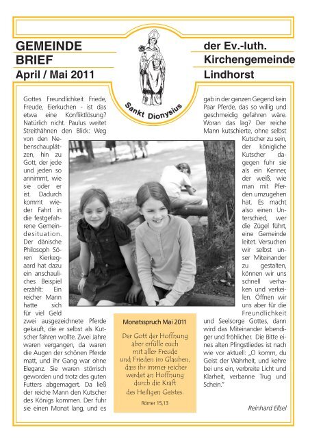 Gottesdienst - Lindhorst hats